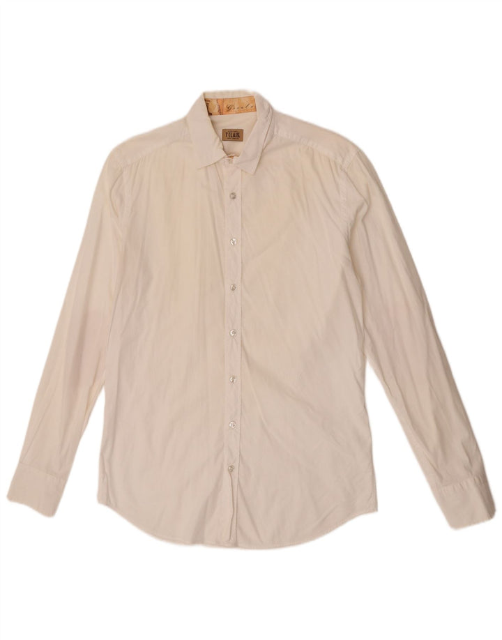 ALVIERO MARTINI Herrenhemd Mittelweiß Farbblock