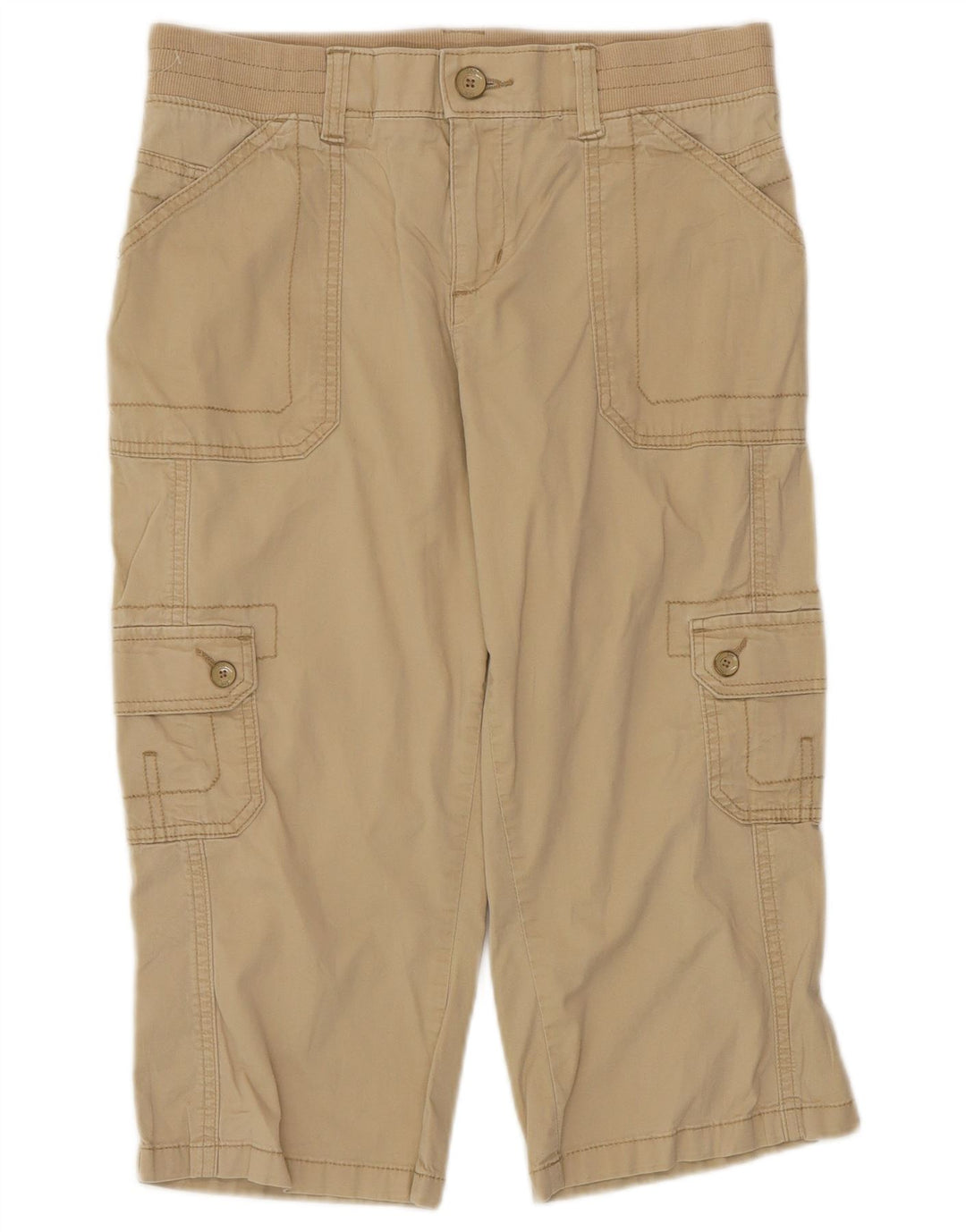 LEE Damen gerade Cargo-Capri-Hose, US 8, mittel, W30, L18, beige Baumwolle
