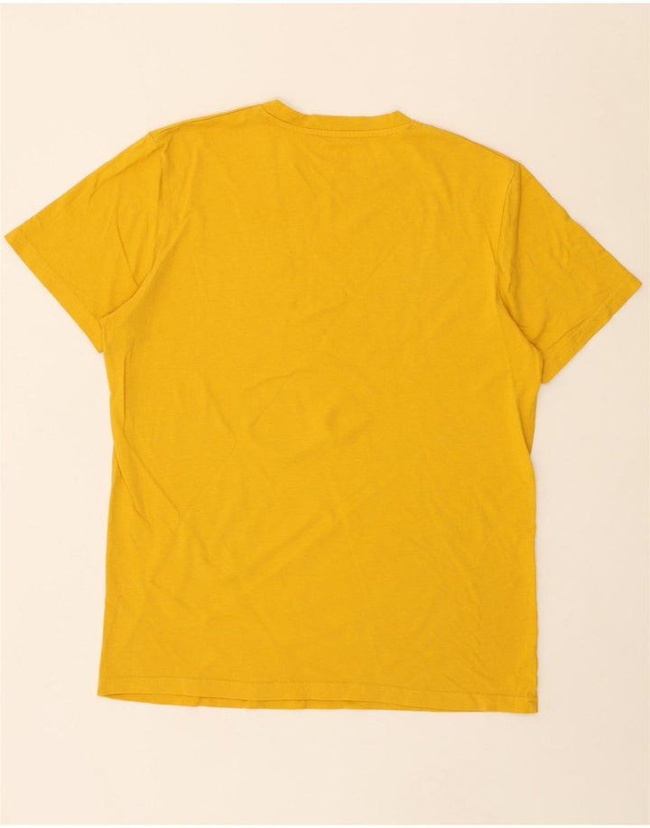 JACK & JONES Mens Graphic T-Shirt Top Medium Yellow Vintage Jack & Jones and Second-Hand Jack & Jones from Messina Hembry 