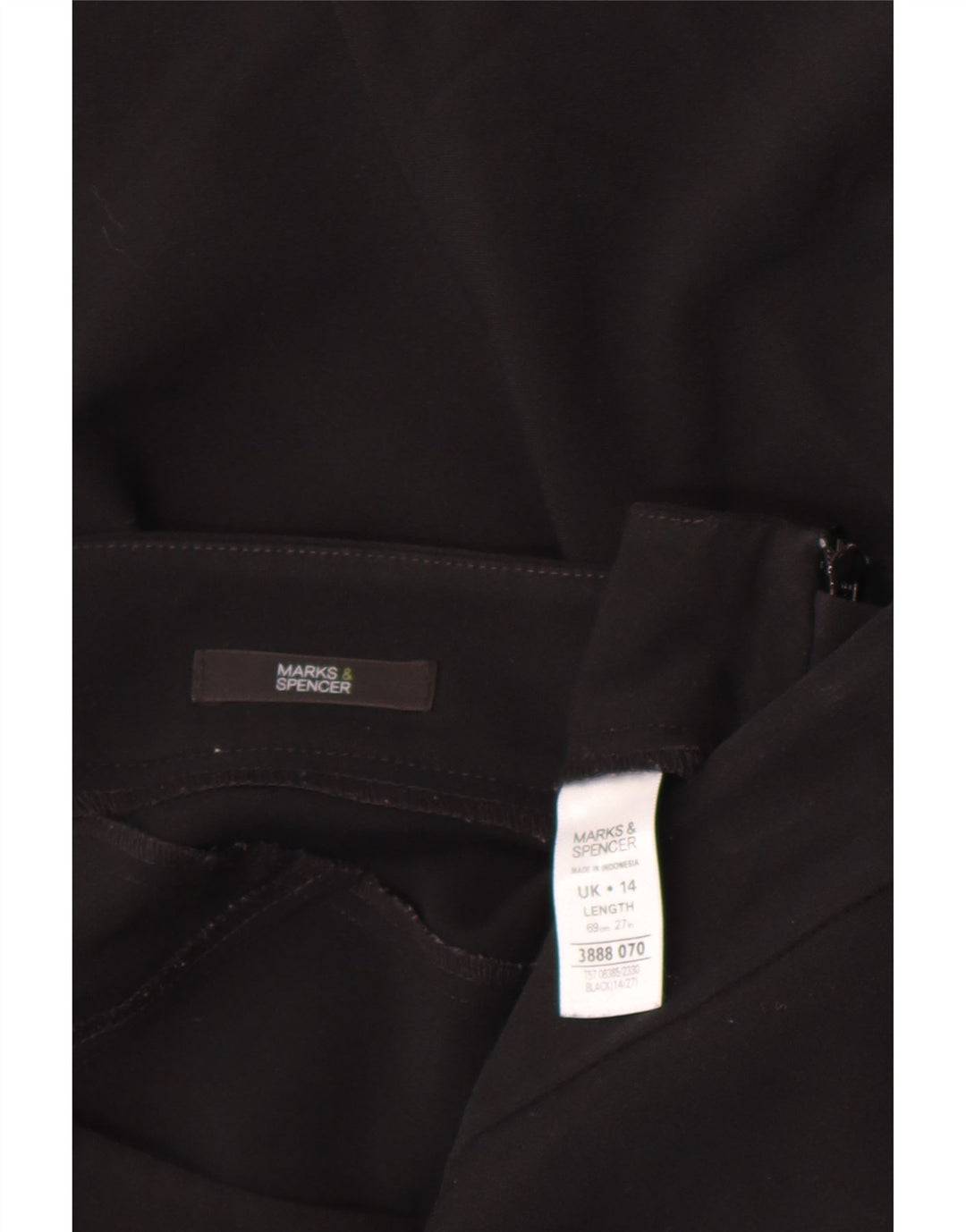 Marks & Spencer Damen Trompetenrock UK 14 Large W32 Schwarz Polyester