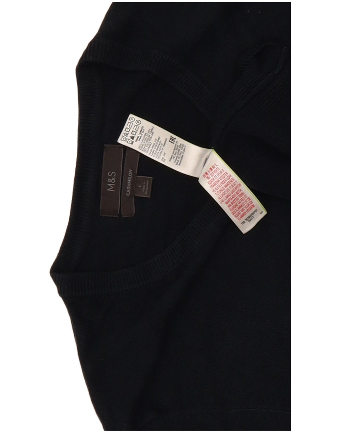 Marks & Spencer Herren-Pullover mit V-Ausschnitt, groß, Marineblau, Acryl