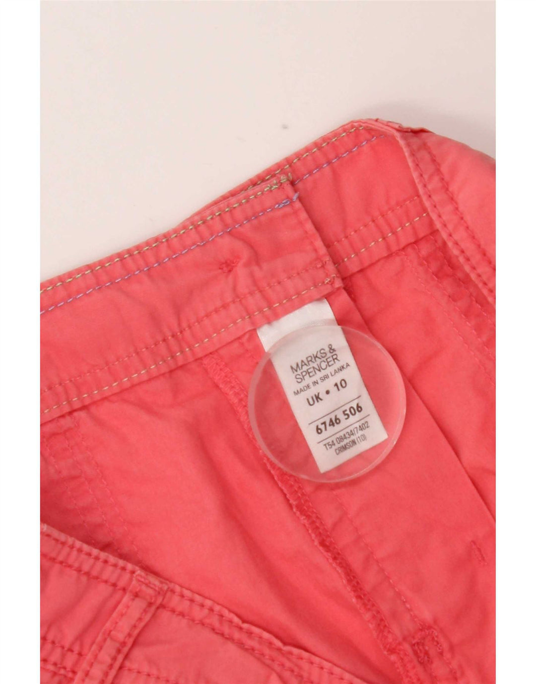 Marks & Spencer Damen Shorts UK 10 Small W30 Rosa Baumwolle