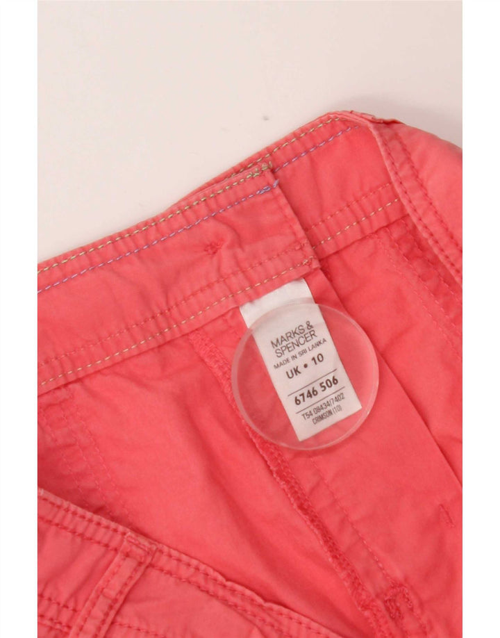 Marks & Spencer Damen Shorts UK 10 Small W30 Rosa Baumwolle