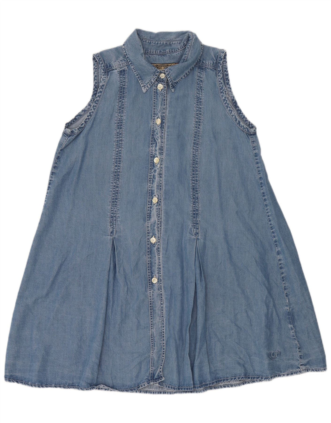 Joop Damen Ärmelloses Jeanskleid UK 14 Mittelblaues Lyocell