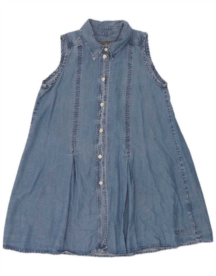 Joop Damen Ärmelloses Jeanskleid UK 14 Mittelblaues Lyocell