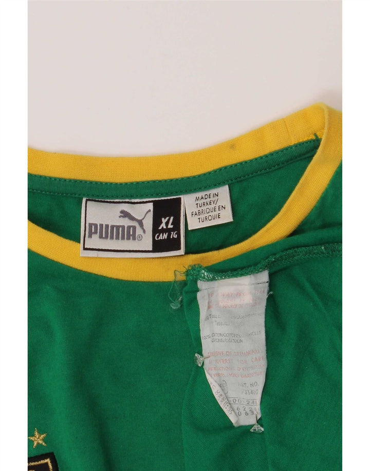 Puma Herren Graphic Vest Top XL Grüne Baumwolle