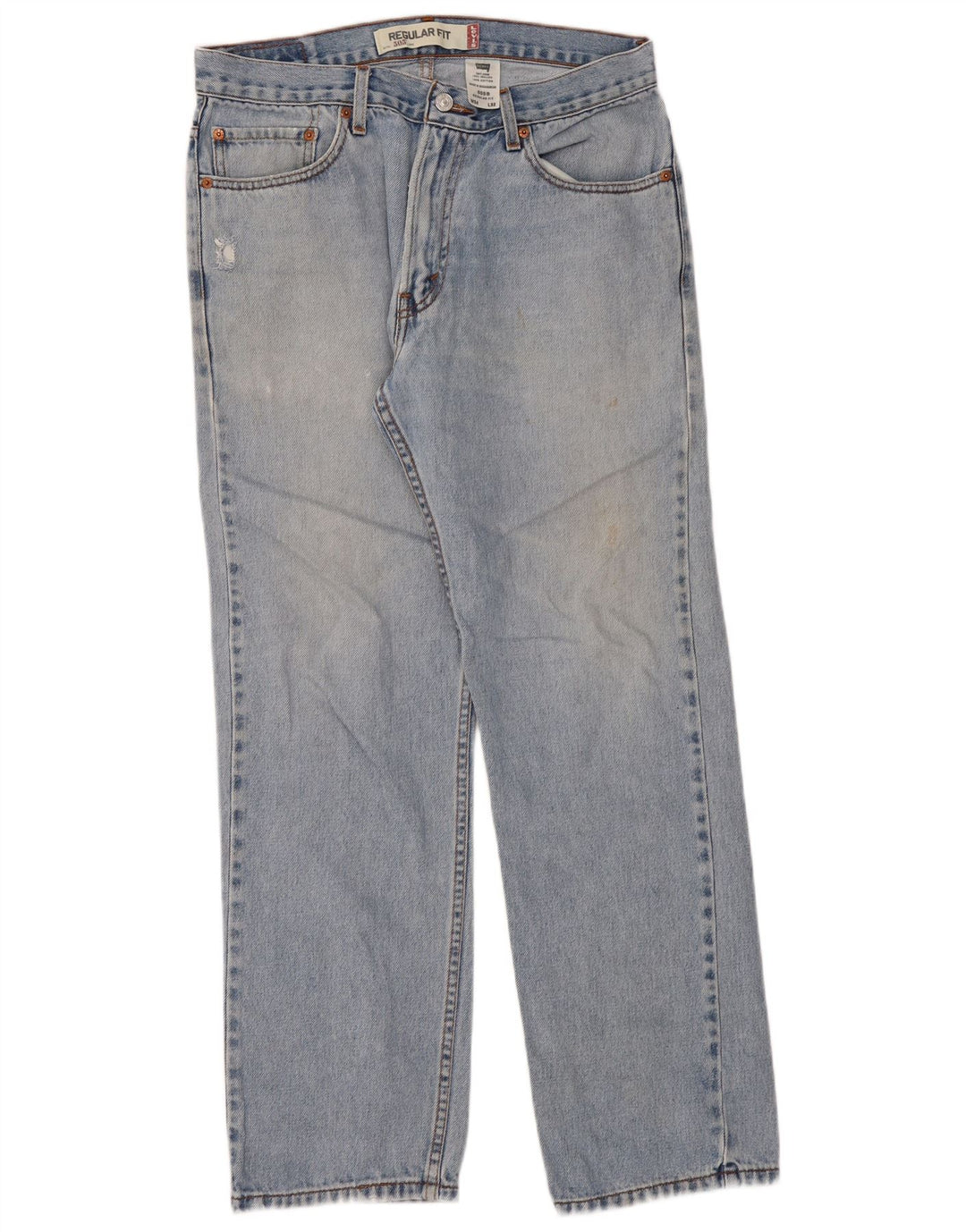 LEVI'S Herren 505 Regular Fit Straight Jeans W34 L32 Blaue Baumwolle
