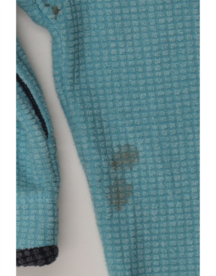 Weird Fish Damen-Fleecepullover mit Reißverschluss am Hals, UK 16, Größe L, Blau, Polyester