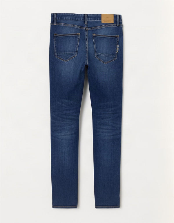 Scotch & Soda Damen Skinny Jeans W30 L32 Blaue Baumwolle