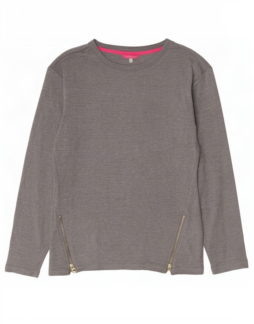 Joules Damen Übergroßes Top Langarm UK 6 XS Grau Baumwolle