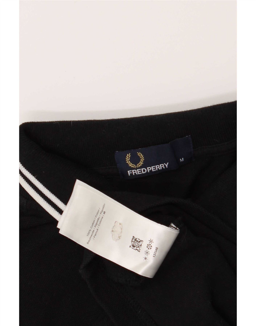 Fred Perry Herren-Poloshirt, mittelschwarz, Baumwolle