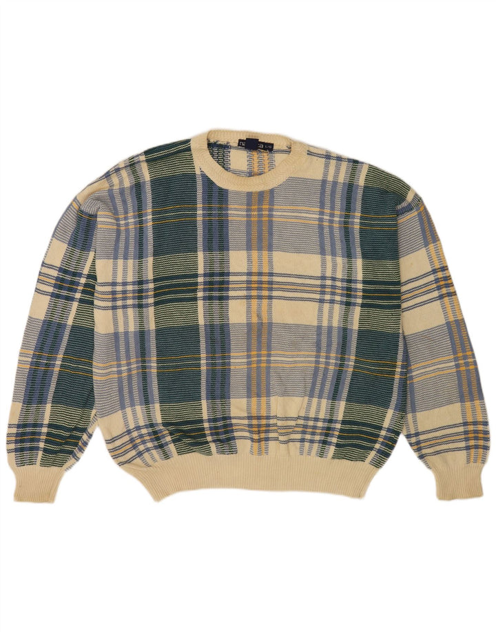 Nautica Herren-Pullover, lockere Passform, Rundhalsausschnitt, groß, mehrfarbig, kariert