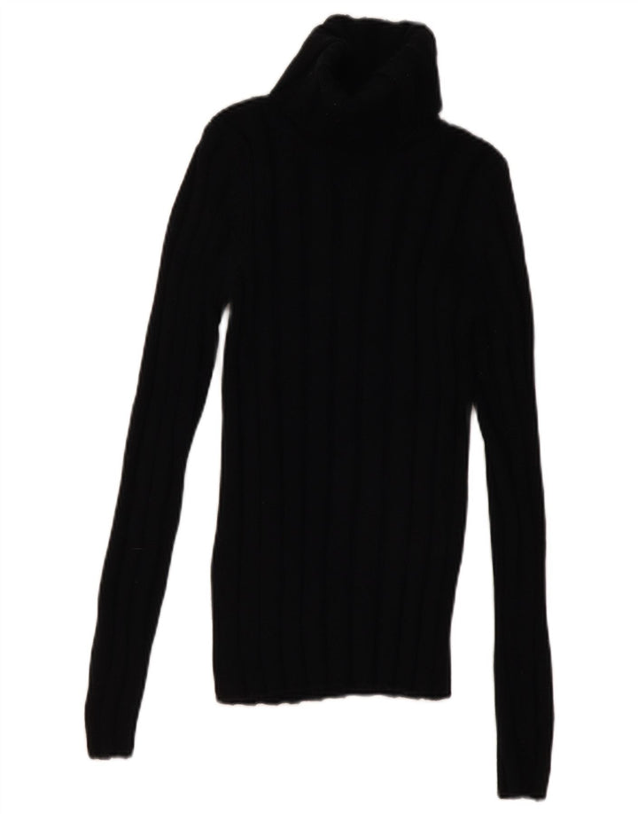 Hugo Boss Damen-Pullover mit Rollkragen, Gr. 8, Größe S, schwarze Wolle