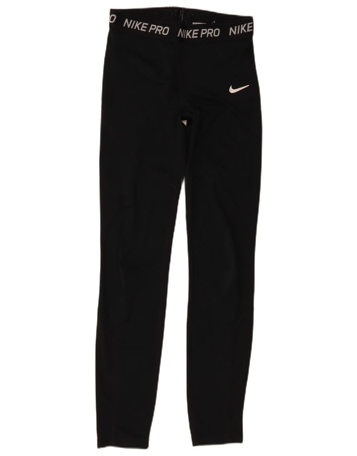 Nike Womens Graphic Leggings UK 18 XL Schwarz Polyester