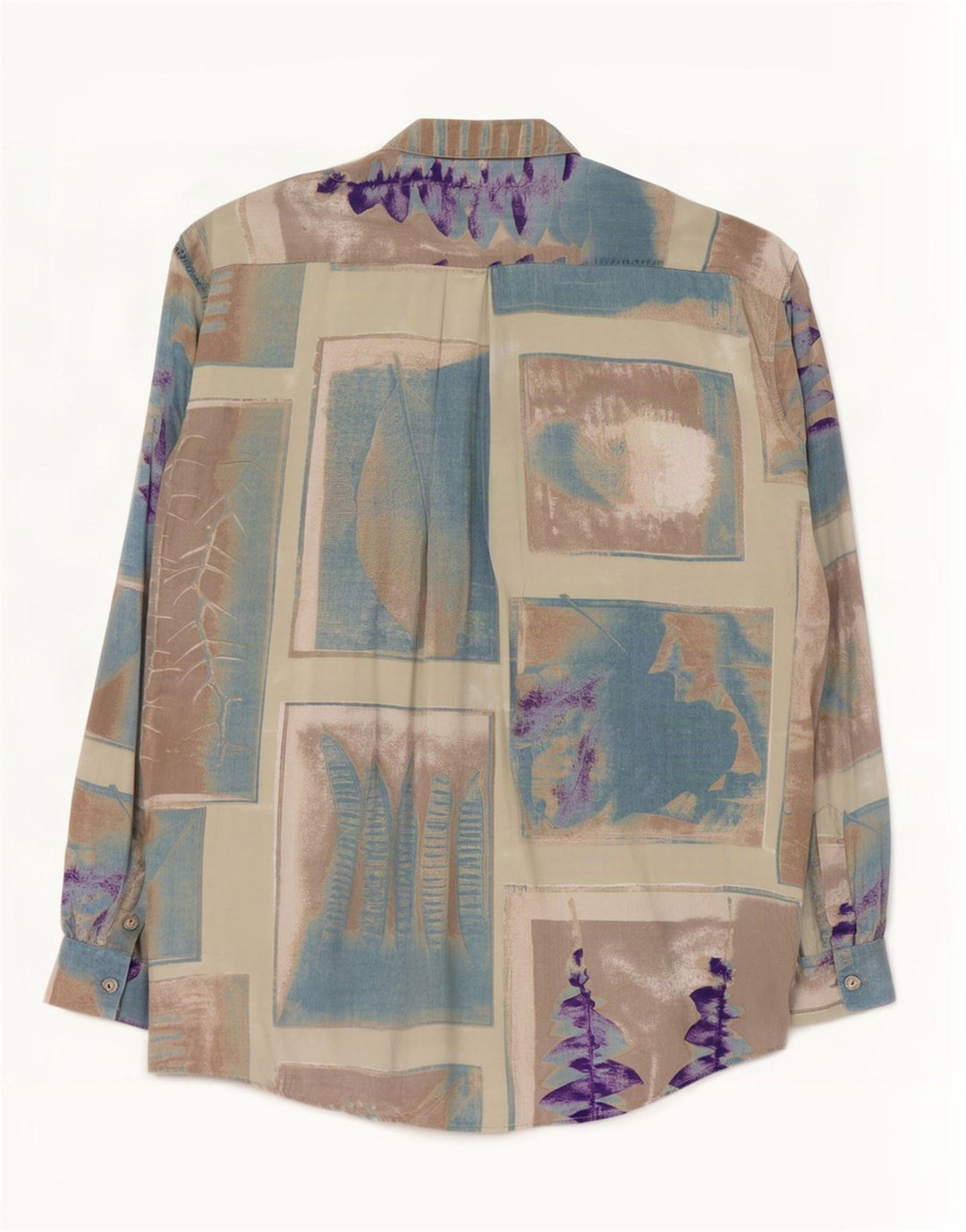 BOOGIE Herren-Hemd, groß, blau, Patchwork