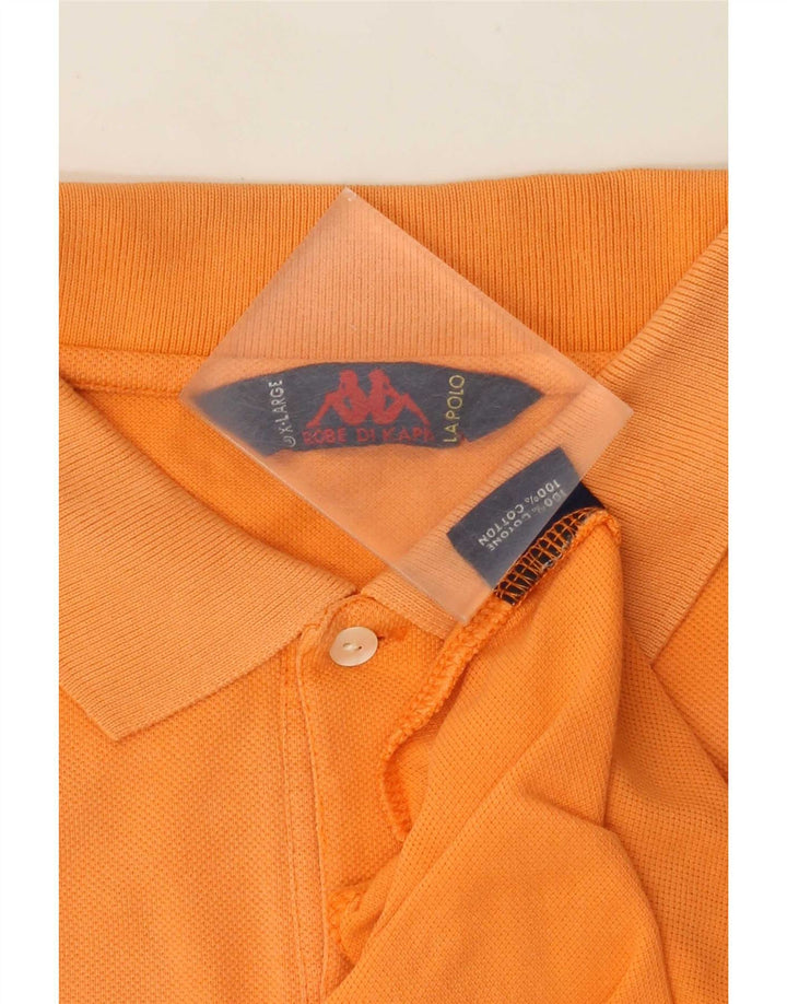 Kappa Herren Poloshirt XL Orange Baumwolle
