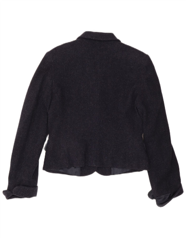 MAX & CO. Damen-Blazerjacke mit 3 Knöpfen, IT 46, große marineblaue Wolle