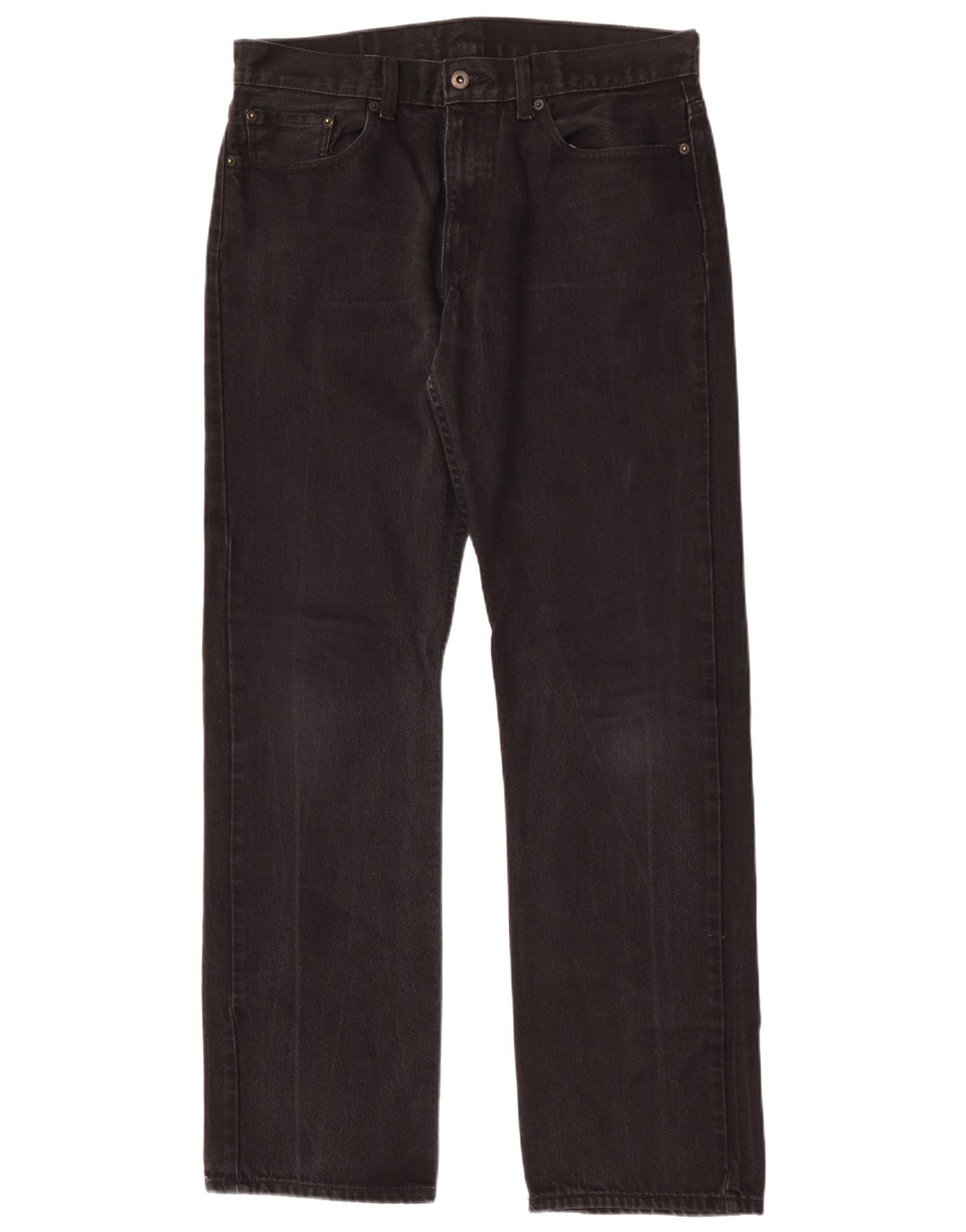 Levi's Herren Straight Jeans W34 L34 Schwarze Baumwolle