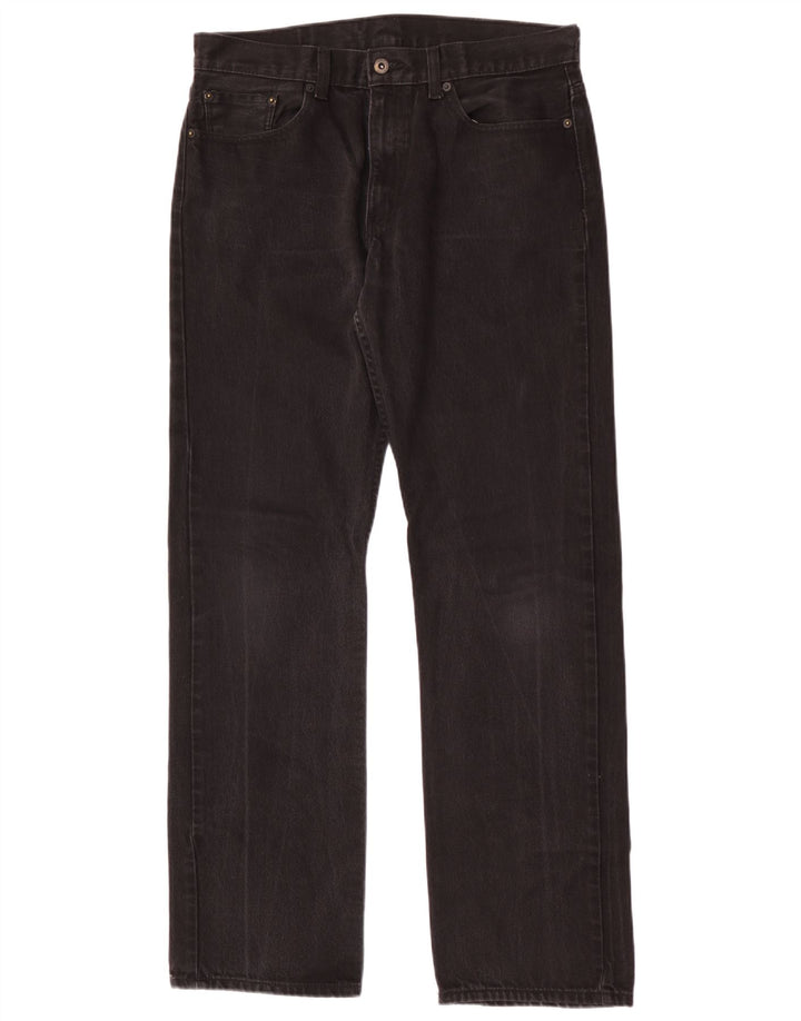 Levi's Herren Straight Jeans W34 L34 Schwarze Baumwolle