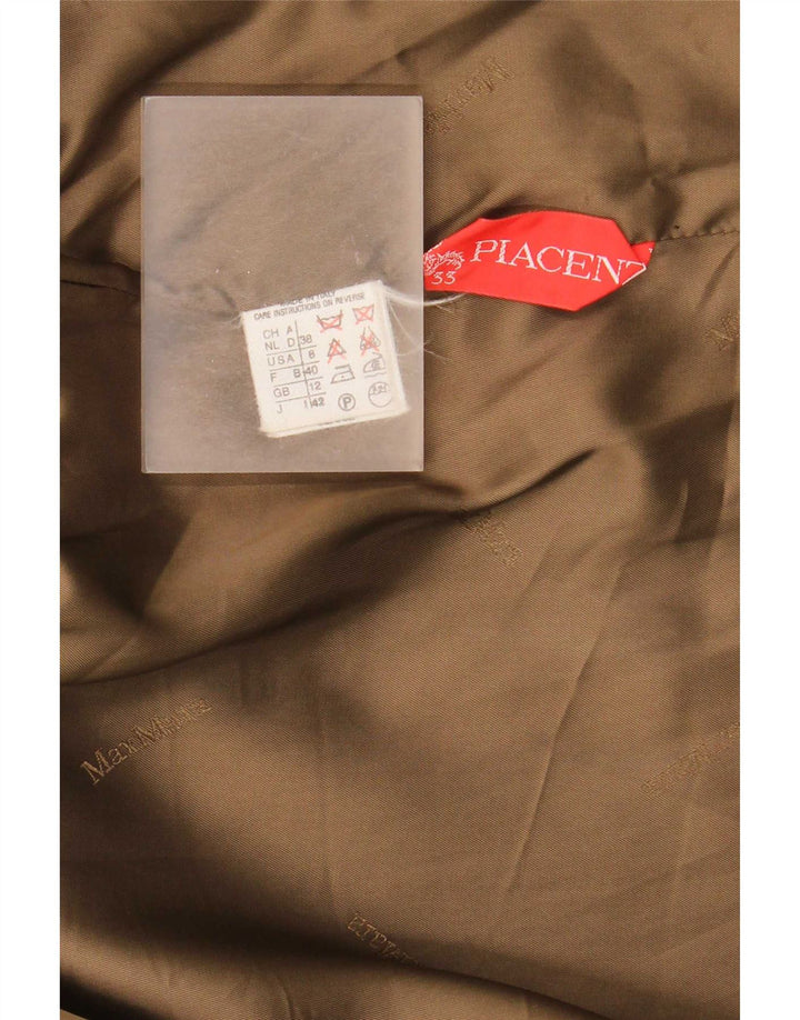 Max Mara Damen Übergroßer Mantel UK 12 Mittelbraune Wolle