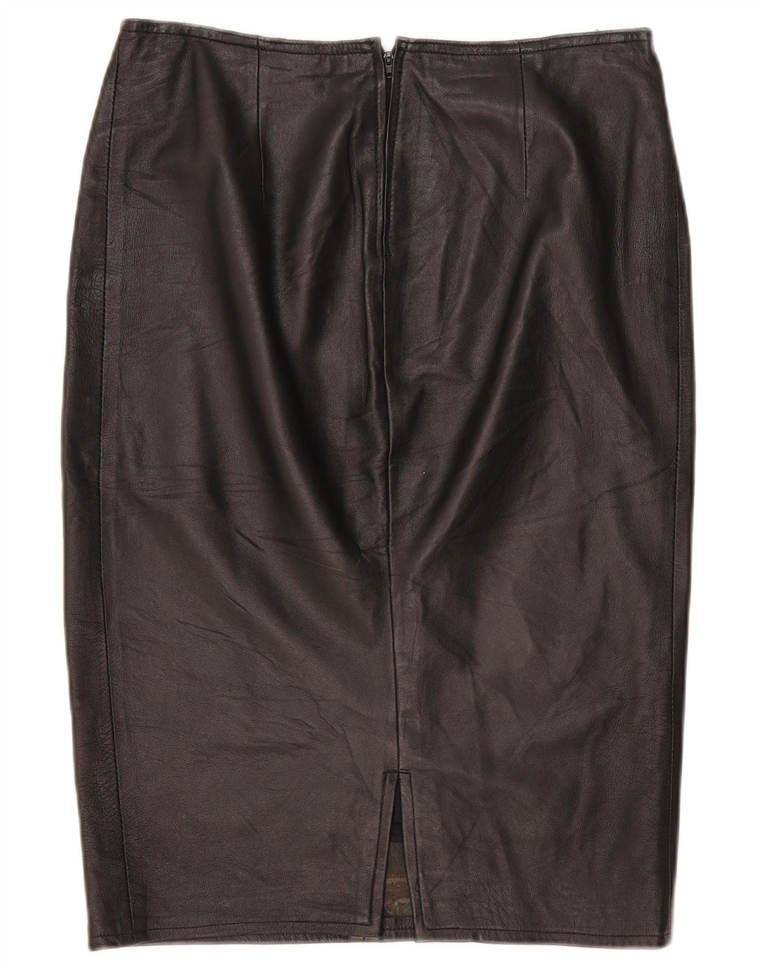 Vintage Damen Lederrock W32 Groß Schwarz