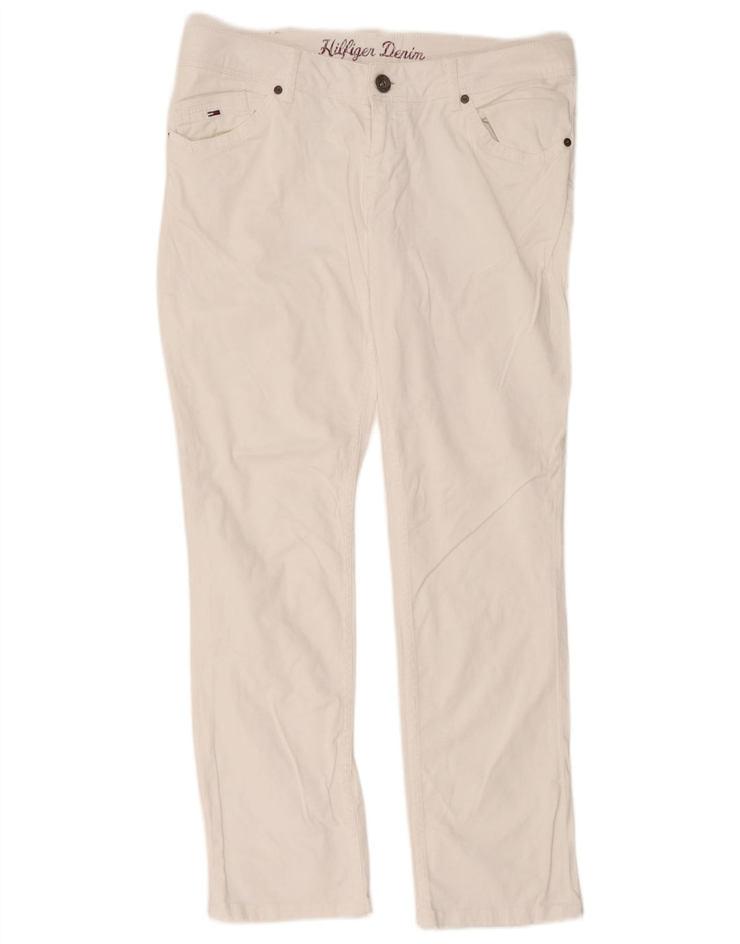 Tommy Hilfiger Herren Slim Jeans W34 L34 Weiße Baumwolle