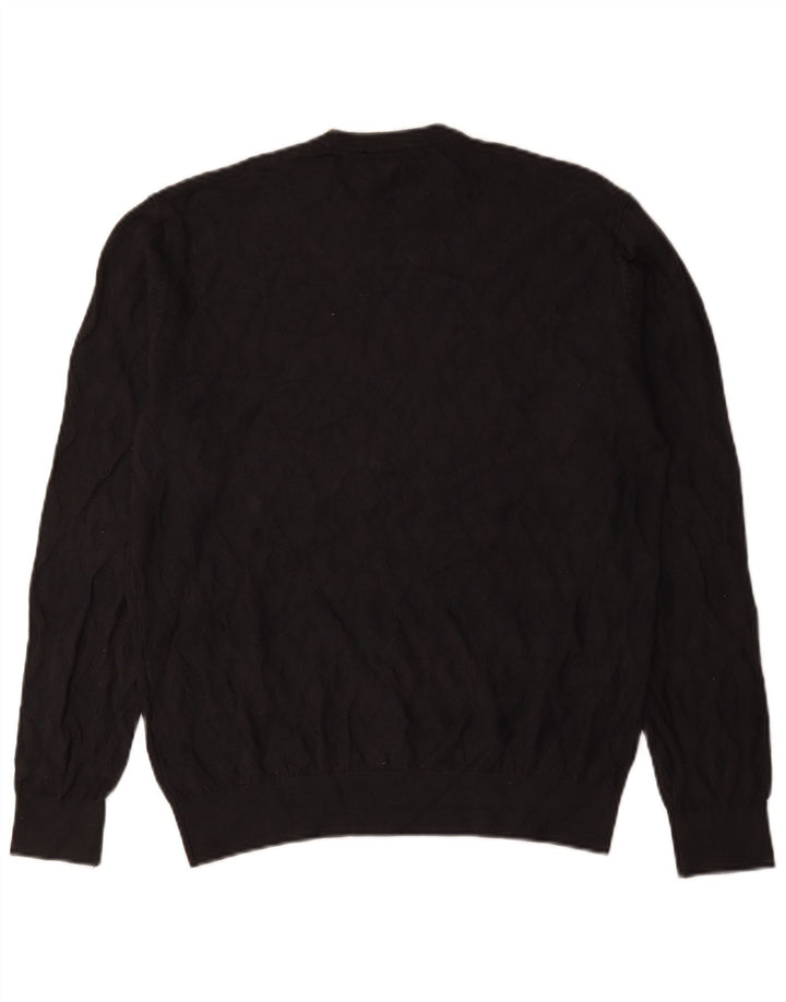Emporio Armani Herren-Pullover mit Rundhalsausschnitt, mittelgraue Viskose