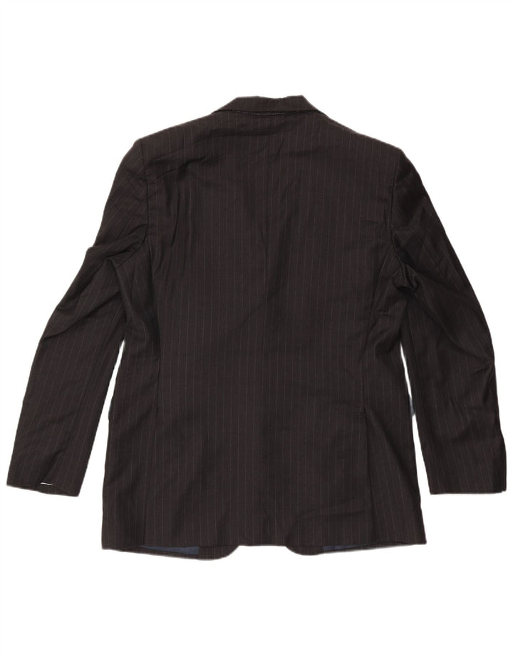 Marks & Spencer Herren-Blazer mit 2 Knöpfen, Gr. 42, Grau, Wolle mit Nadelstreifen
