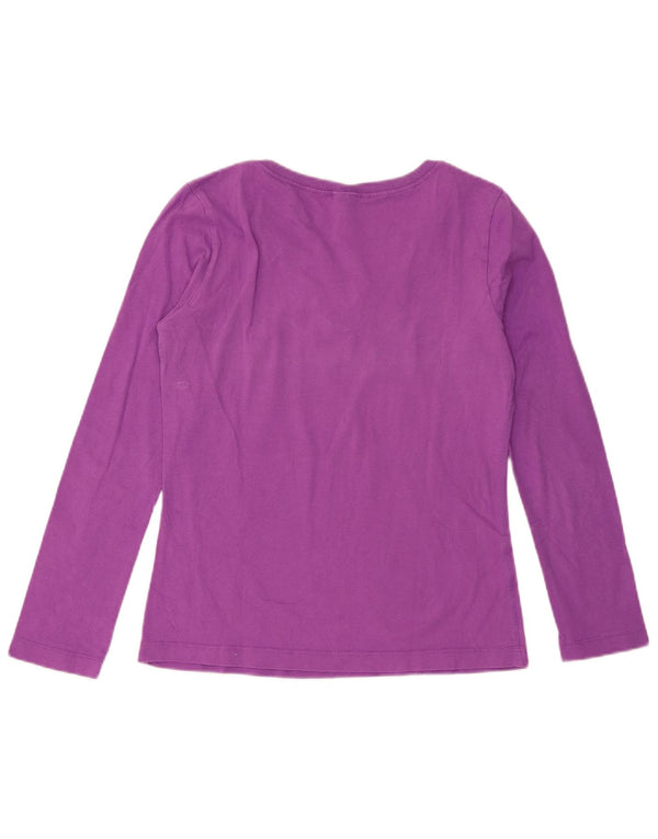 Champion Womens Graphic Top Long Sleeve UK 10 Small Purple Colourblock