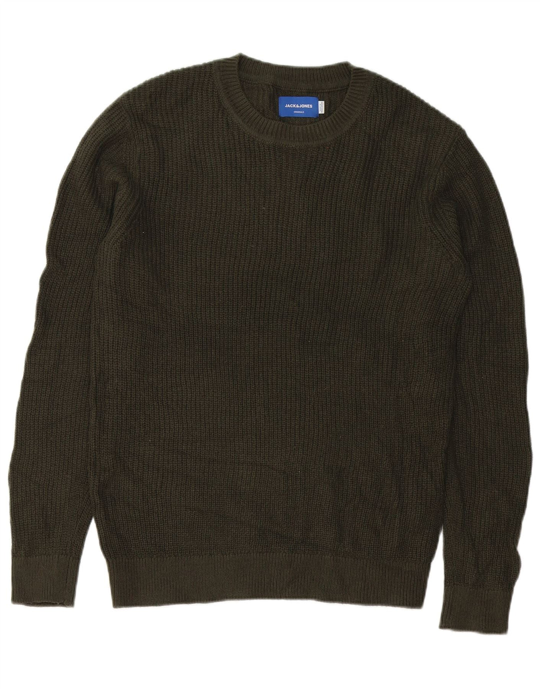 Jack & Jones Herren-Pullover mit Rundhalsausschnitt, mittelgrünes Acryl