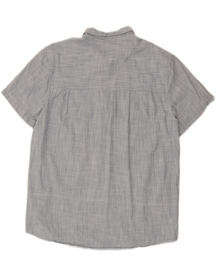 Mountain Warehouse Herren-Kurzarmhemd XL aus blauer Baumwolle