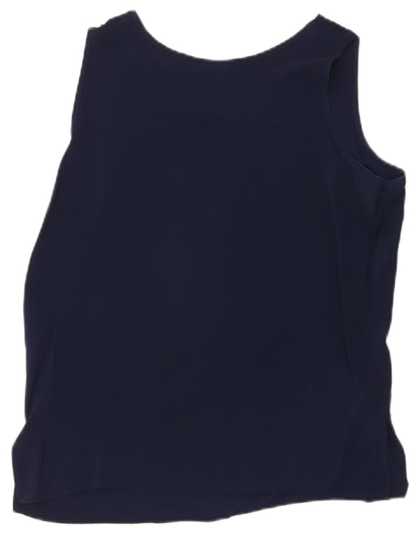 Vintage Damen Weste Top IT 46 Groß Marineblau