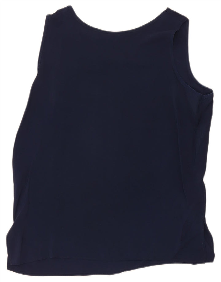 Vintage Damen Weste Top IT 46 Groß Marineblau