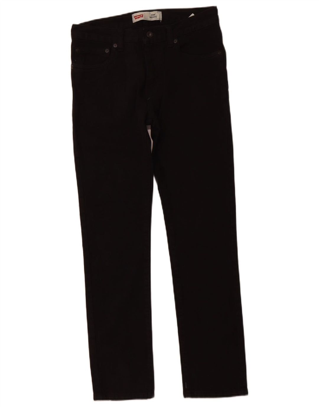 LEVI'S Mädchen 510 Skinny Jeans 15–16 Jahre W28 L28 Schwarze Baumwolle