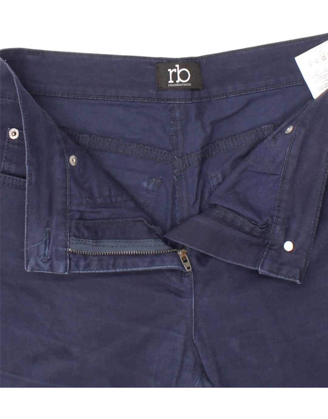 ROCCOBAROCCO Womens Casual Trousers  IT 44 Medium W30 L25  Navy Blue Vintage Roccobarocco and Second-Hand Roccobarocco from Messina Hembry 