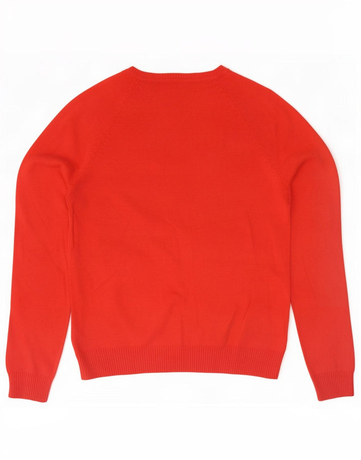Zara Damen-Pullover mit V-Ausschnitt, Gr. 10, Größe S, Rot