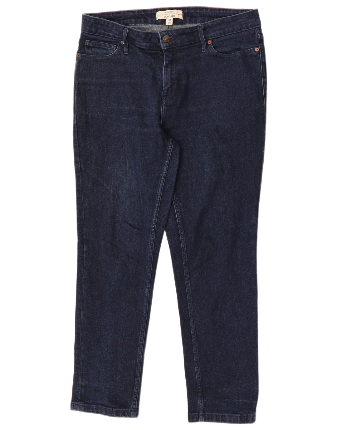 White Stuff Kurze, gerade Jeans für Damen, UK 14, Größe L, W32, L28, Marineblau