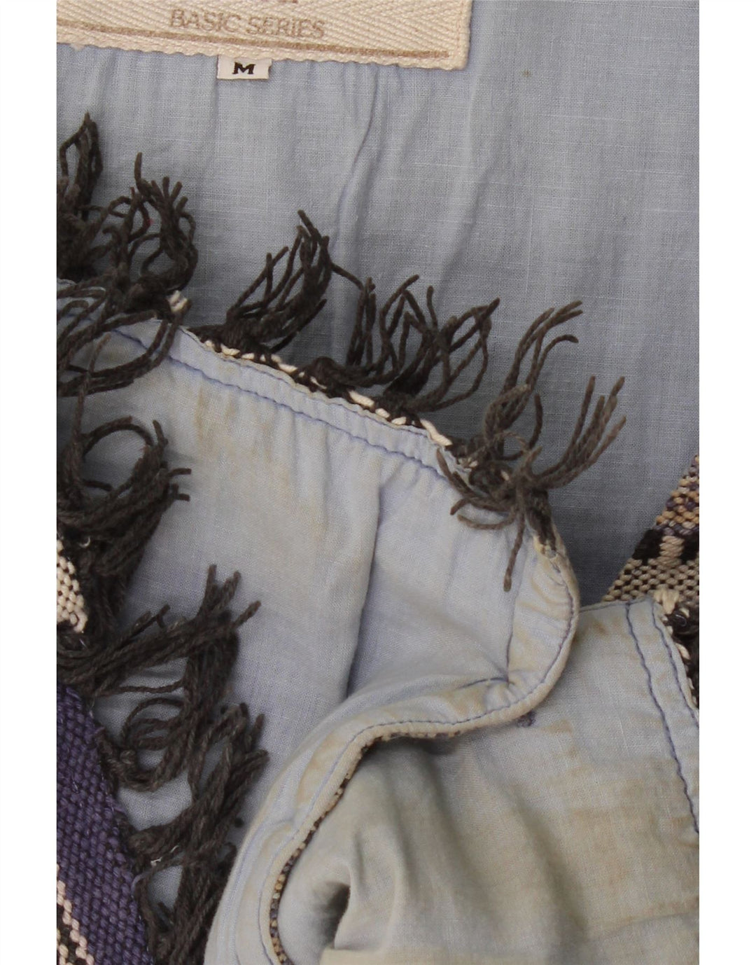 Vintage Herrenweste, mittelgroß, mehrfarbig, gestreift, aus Baumwolle