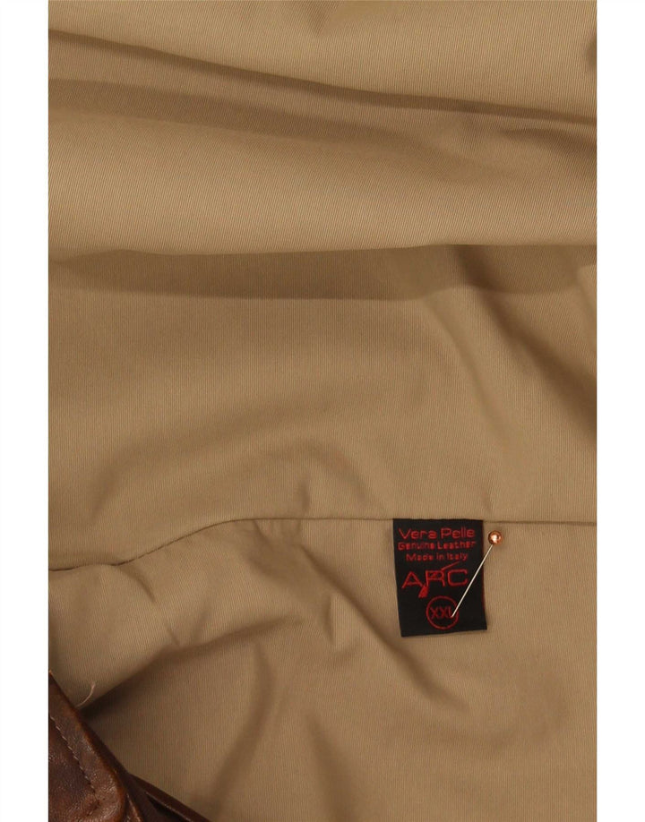 Vintage Damen Lederjacke UK 20 2XL Braun