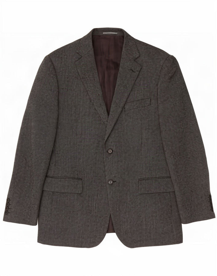 Marks & Spencer Herren-Blazer mit 2 Knöpfen, UK 40, mittelgraue Wolle