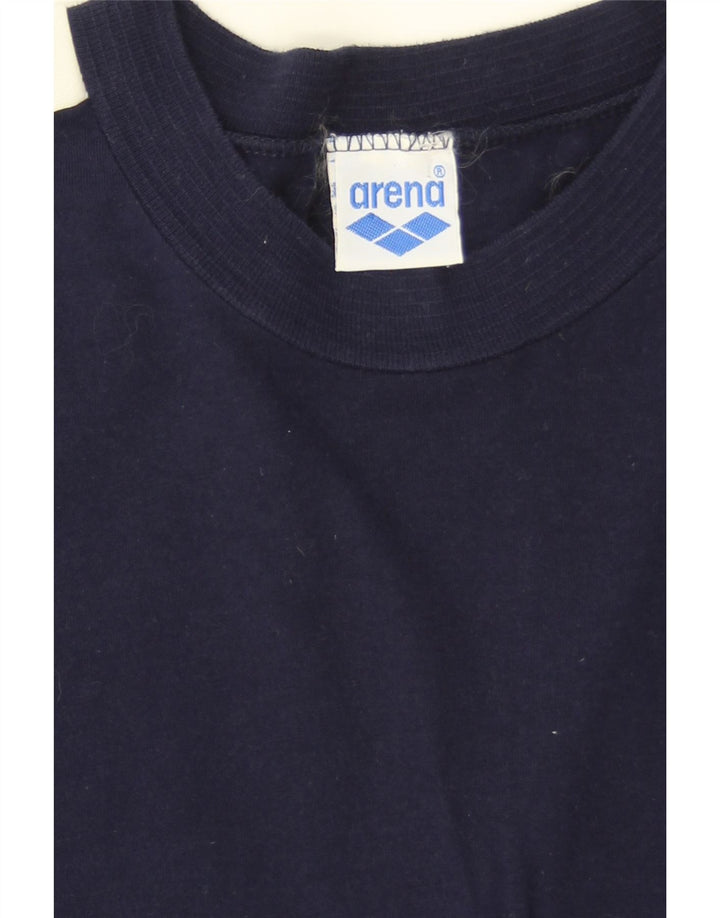 Arena Herren-T-Shirt mit Grafik, Größe S, Marineblau, Farbblock