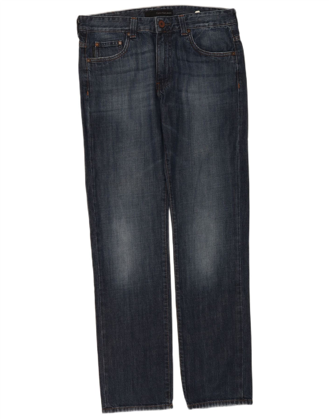 Calvin Klein Herren Slim Jeans W32 L34 Blaue Baumwolle