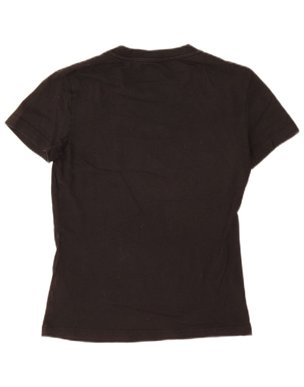 Adidas Damen Terrex Graphic T-Shirt Top UK 4/6 XS Schwarz Baumwolle