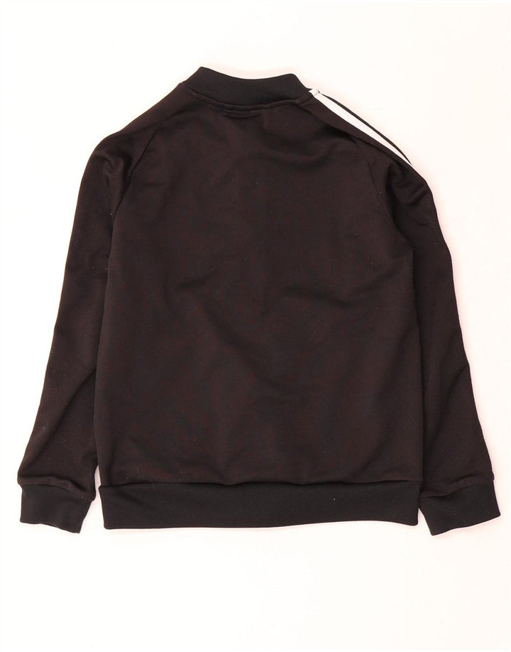 Adidas Jungen Trainingsanzug Top Jacke 9-10 Jahre Schwarzes Polyester