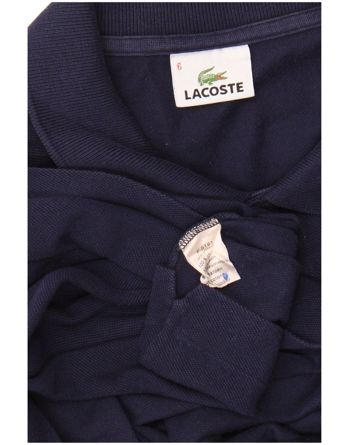 LACOSTE Herren Poloshirt Größe 6 XL Marineblaue Baumwolle