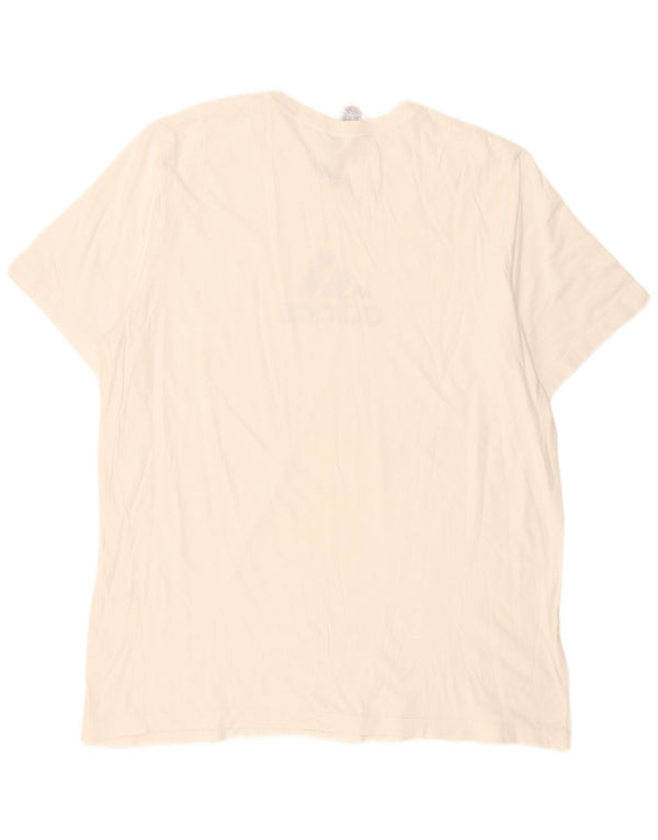 Adidas Herren Grafik T-Shirt Top XL Weiß Baumwolle