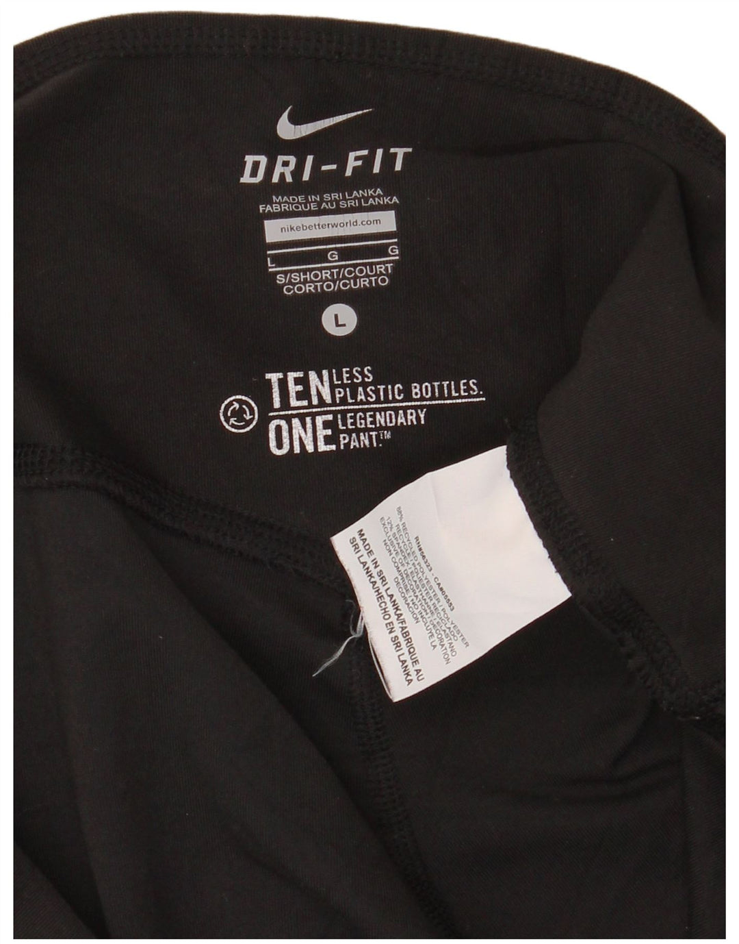 NIKE Damen Dri Fit Trainingshose UK 16 Large Schwarz Polyester