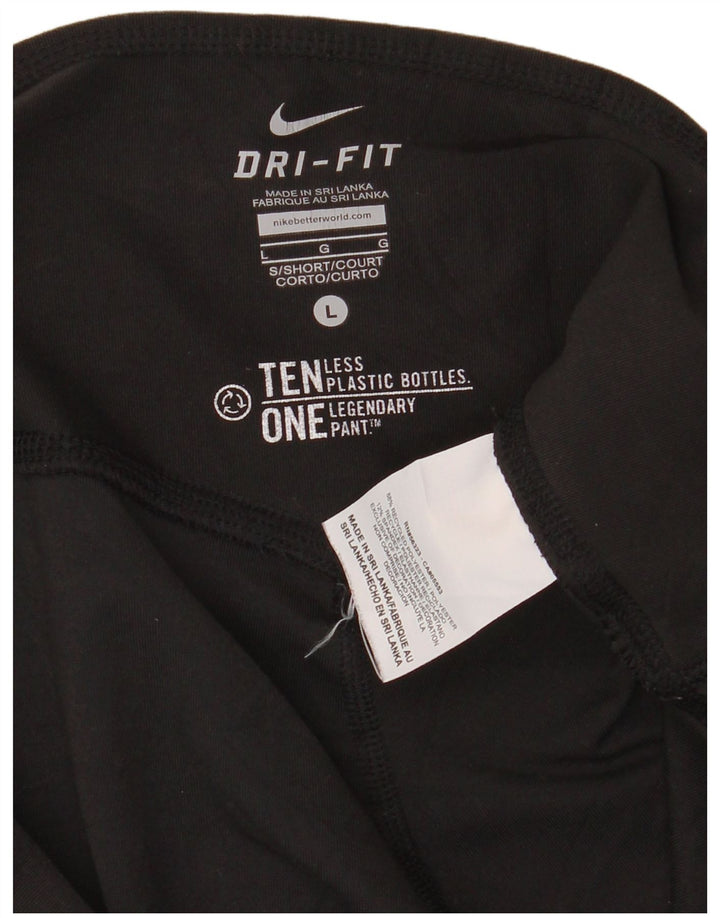 NIKE Damen Dri Fit Trainingshose UK 16 Large Schwarz Polyester