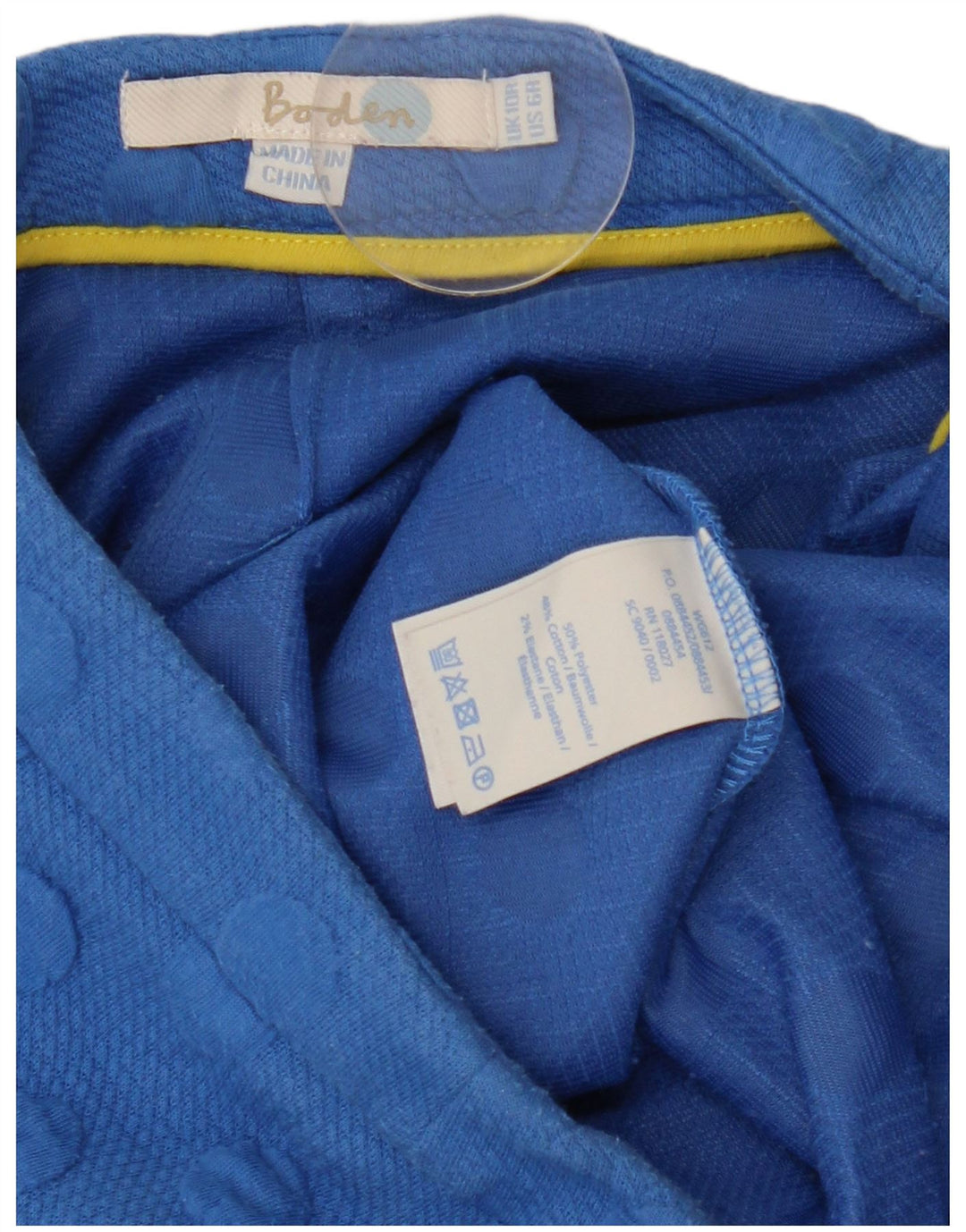 Boden A-Linien-Rock für Damen, UK 10, Größe S, W28, blau gepunktetes Polyester