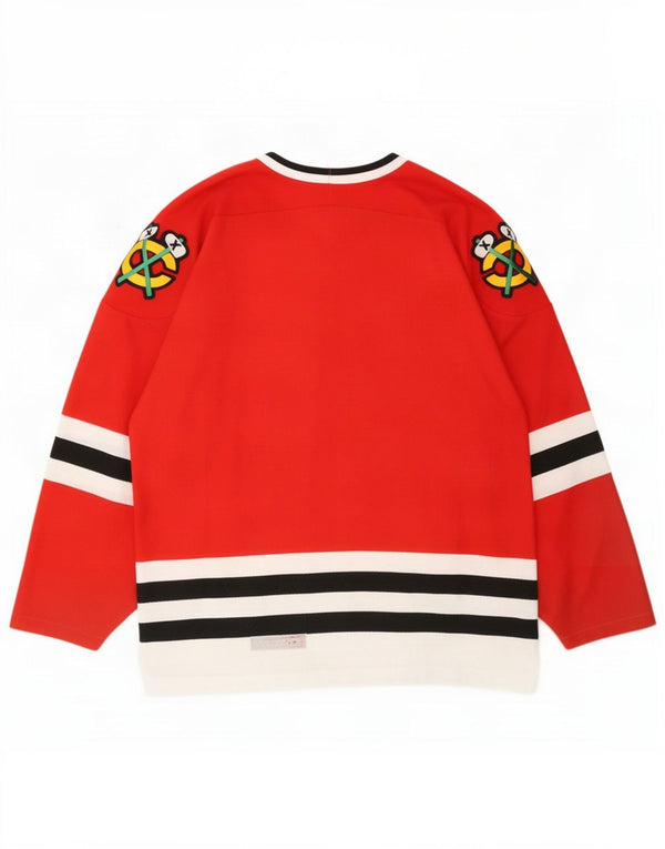 Vintage Herren Chicago Blackhawks CCM 1990-96 Hockey-Shirt, groß, rot, Sport